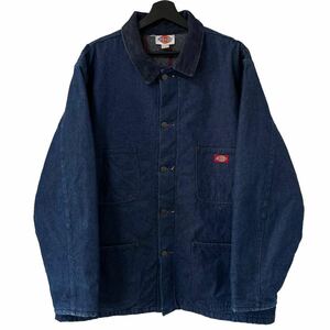 ■激レア■snoop dogg着用 90s USA製 DICKIES デニム カバーオール 濃紺 XL ディッキーズ チョアコート ビンテージ