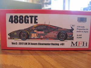 ★MFH モデルファクトリーヒロ★1/24スケールKIT フェラーリ488GTE 2017ルマン#61★Clearwater Racing