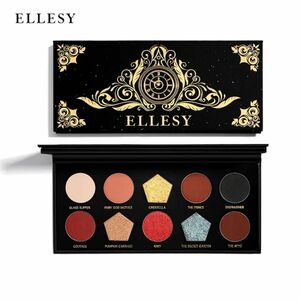 Ellesyアースカラーマットシマーグリッター アイシャドウパレット10色 化粧品 アイシャドウ コスメ