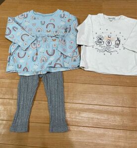 値下げバラ売り不可　女の子　ベビー　キッズ　長袖　春服　シューラルー　90サイズ　ワールド　3点セット