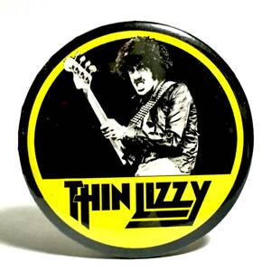 デカ 缶バッジ 5.7cm Thin Lizzy シン・リジィ Phil Lynott Funky Junction Power Pop パワーポップ Hard Rock Johnny Thunders