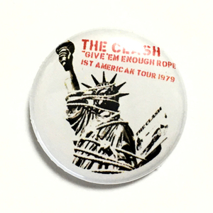 25mm 缶バッジ CLASH US TOUR 79 クラッシュ 動乱（獣を野に放て） Punk Joe Strummer ジョーストラマー