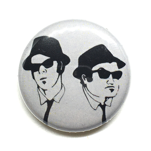 25mm 缶バッジ BLUES BROTHERS ブルースブラザーズ 映画 GRAY