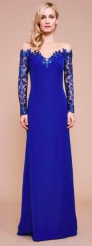 TADASHI SHOJI　タダシショージ　ROYAL BLUE & BEIGE　ロングフォーマルドレス　「１６ 」/ 3XL