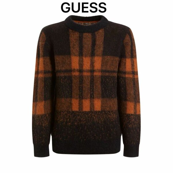 新品 GUESS(ゲス)Mid Neck Check セーターLサイズ