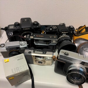 カメラ　オリンパス　Canon CANON　京セラ　PENTAX　ニコン　canonet pen-ee eos55 おまとめ　ジャンク　フィルムカメラ　コレクション
