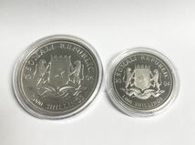 SOMALIA 銀貨 2004年 African Wildlife 象 銀貨セット シルバー プルーフコイン 木箱付き_画像4