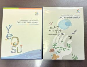 2012 麗水世界博覧会 記念コイン commemorative coin&stamps of EXPO 2012 YEOSU KOREA 切手 1000WONコイン セット