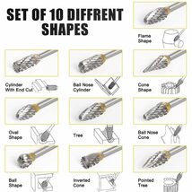 超硬バー リューター ビット 10種類(3mm 軸 刃幅6mm) タングステンバー ミニルーター ビット 超硬ドリルビット 超硬カッター 木工 穴あけ_画像3