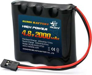 4.8v ニッケル水素 バッテリー 2000mAh ラジコン 飛行機 フタバ プロポ バッテリー 平型 受信機用 【CE,MSDS,RoHS認証】