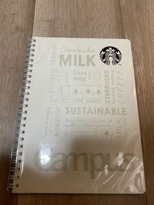 新品　未使用　STARBUCKS スターバックス スタバ キャンパス リングノート ホワイト 白 A5 ノート ホワイト 