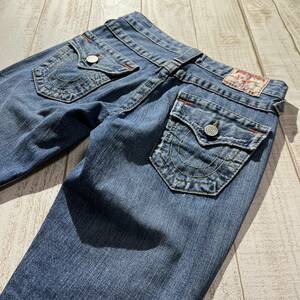 【TRUE RELIGION】トゥルーレリジョン フレアデニム ダメージ加工 24インチ ローライズ ブーツカットパンツ