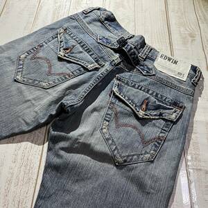 [EDWIN] Edwin 401XVSsinchi задний имеется ботинки cut Denim брюки 34 дюймовый заслонка карман Vintage обработка 