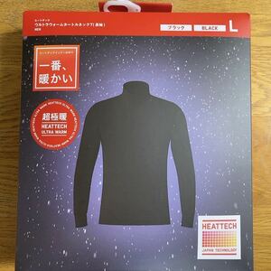 新品/箱なし発送で送料無料【UNIQLO/ユニクロ★ヒートテック ウルトラウォーム タートルネックT(長袖)/超極暖★ブラック(黒)/Lサイズ】