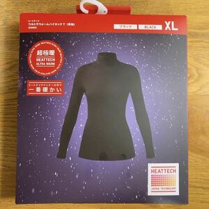 新品/箱なし発送で送料無料【UNIQLO/ユニクロ★ヒートテック ウルトラウォーム ハイネックT(長袖)/超極暖★ブラック(黒)/XLサイズ】