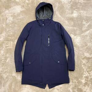 極美品！￥59,400 AIGLE エーグル 名作「KONIJA(コニジャ)」高機能『GORE-TEX』中綿PRIMALOFT フィッシュテールコート モッズコート 濃紺/M