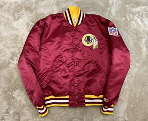 希少！美品 当時物 1990's アメリカ製 STARTER スターター NFL「レッドスキンズ」レタード オフィシャル ナイロンスタジャン ボルドー/M