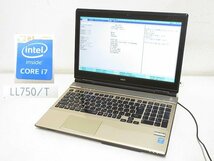 S2817S NEC LaVie LL750/T Core i7 4710MQ 2.50GHz メモリ8GB HDDなし BIOS画面表示OK【ジャンク/部品取り用】_画像1