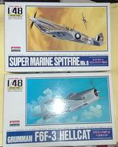 アリイ　1/48　スピットファイア、ヘルキャツトF6F-3 　新品保管品_画像1