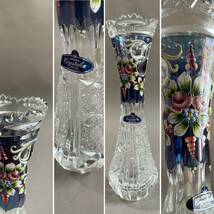 MS609 ヴェネチアンガラス ボヘミアンガラス 花瓶・飾り壺・オイルランプガラス・コップなど まとめて (検)フラワーベース ムラーノ 工芸品_画像2