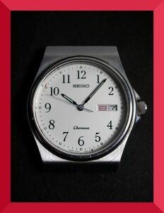セイコー SEIKO クロノス Chronos クォーツ 3針 デイデイト 5H23-7D20 男性用 メンズ 腕時計 W690 稼働品