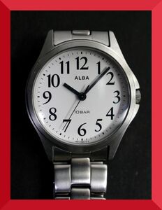 セイコー SEIKO アルバ ALBA クォーツ 3針 V501-0ED0 男性用 メンズ 腕時計 W793