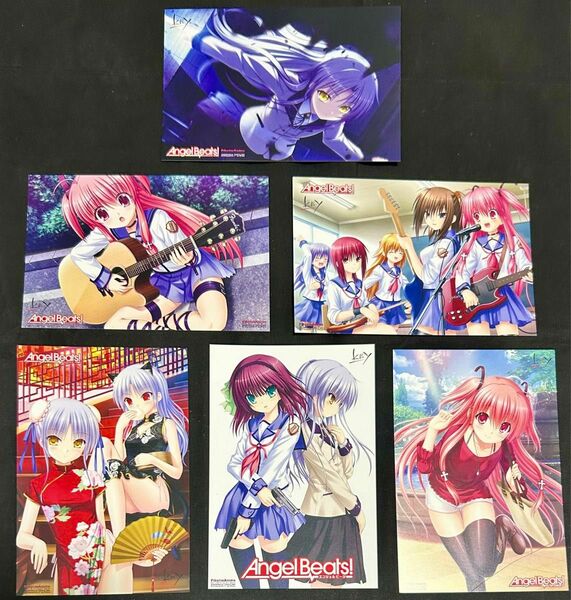 エンジェルビーツ! イラストカード ポストカード 仲村ゆり 天使 立華かなで ユイ 岩沢 Key Angel Beats!