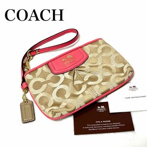 お洒落♪COACHコーチ ポーチ　リストレット　マルチポーチ