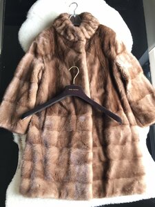 即決　極美品　NORTH BEACH　ノースビーチ　NAFA MINK　最高峰　ミンクコート☆Mサイズ　貂皮 mink　ルイヴィトンハンガー付