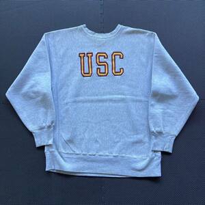 80s Champion チャンピオン USA製 リバースウィーブ USC 南カリフォルニア大学 刺繍ロゴ スウェット トレーナー XL
