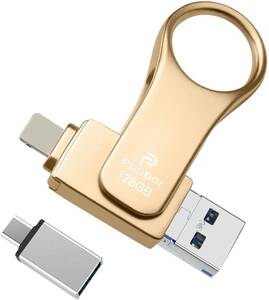 128GB iPhone USBメモリ フラッシュドライブ USBメモリー 4-in-1 Phone PC Android Pad対応