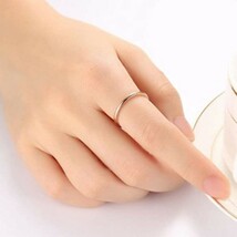 【匿名配送！】指輪 メンズ レディース 兼用 アクセサリー シンプル ファッション リング 細め 2mm ピンク_画像6