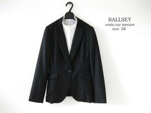 ☆トゥモローランドBALLSEY☆ジャケット☆黒☆テーラード☆38(M)☆ウール混☆カシミヤ混☆ボールジィ