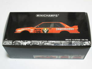 【希少】MINICHAMPS ミニチャンプス 1/18 BMW M3 ・ M. KETTERER ・ DTM 1988 イエガーマイスター #39