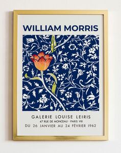 ウィリアム・モリス William Morris ミッドセンチュリー レトロ ビンテージアートポスター モダン 海外ポスター インテリア 抽象芸術 花