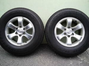 LAND CRUISER PRADO 120ランクルプラド純正アルミ +30 6H 265/70R17バリ山ラジアルブリヂストンデューラー H/T684-IIハイラックスサーフ FJ