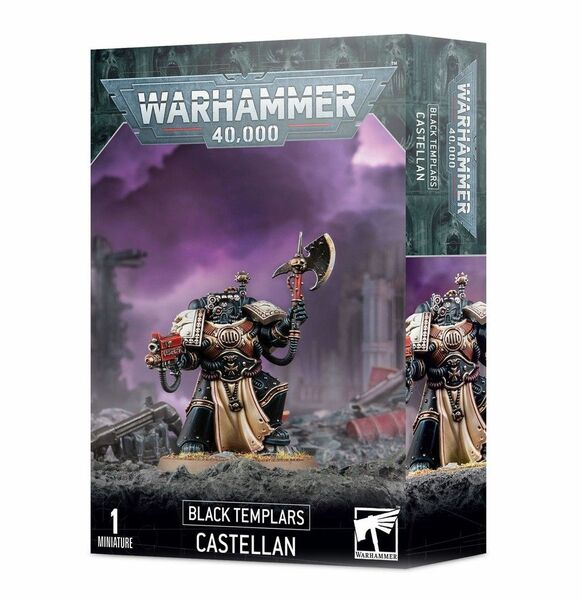 新品 ウォーハンマー 40000 ブラックテンプラー キャステラン55-47 / Black Templars Castellan