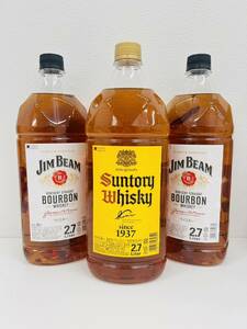 【TJ-2839】1円～SUNTORY WHISKY サントリー ウィスキー 角 2.7L/40％ JIMBEAM ジムビーム バーボン ウィスキー 2.7L/40％ 未開栓 保管品