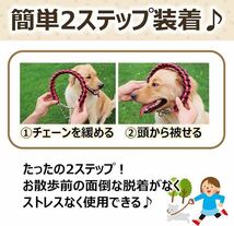 犬リード　大型犬リード　中型犬首輪　中型犬リード　リード首輪セット　ハーフチョーク首輪　カラーB_画像5