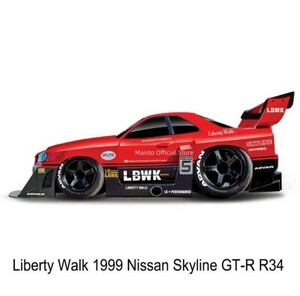 LBWK R34 スカイライン　シルエット　リバティウォーク　ミニカー　ER34 チョロQ　デフォルメカー　