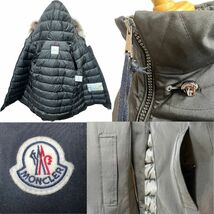 Lサイズ【未使用】MONCLER BLAVET ブラベット フォックスファー TG2　ブラック色　黒色　本物保証　◆定価36万円◆　人気ダウンジャケット_画像6