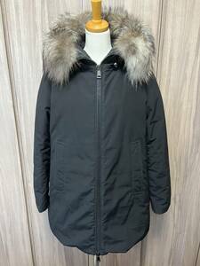 Lサイズ【未使用】MONCLER BLAVET ブラベット フォックスファー TG2　ブラック色　黒色　本物保証　◆定価36万円◆　人気ダウンジャケット