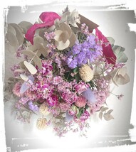 ☆ドライフラワーの壁掛け＊薔薇のスワッグ＊感謝sale￥1～☆_画像7