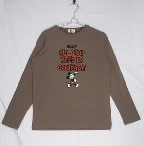 即決■★DISNEY★■Mickey Mouse　ロンT:SIZE=L