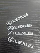 送料無料 LEXUS ミニエンブレム　4枚セット LS LX LC GS ES IS RX RC NX UX CTレクサス　_画像1