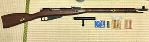 voisky モシンナガンM1891 ライブカート式風おもちゃ銃 Mosin Naganボルトライフル 精密射撃セット 排式 スポンジ弾 (木色)