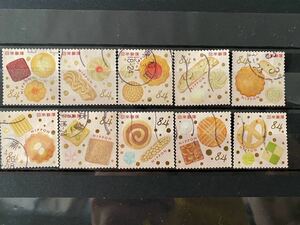 * used . stamp *2021* happy greeting * cookie *10 kind .* complete set * sweets * collection .*#365* confection *