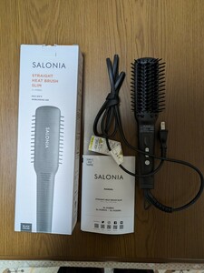 SALONIA ストレートヒートブラシスリムブラック　SL‐012BKS 