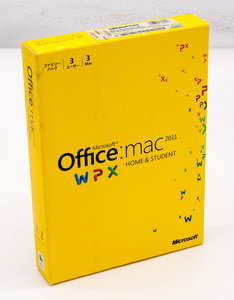 Microsoft Office:mac 2011 Home & Student Office for Mac オフィス 日本語版 中古 プロダクトキー付 3ユーザー 3Mac ファミリーパック