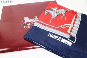 K11S123 スカーフ CELINE セリーヌ 86cm 現状品 ネコパケ